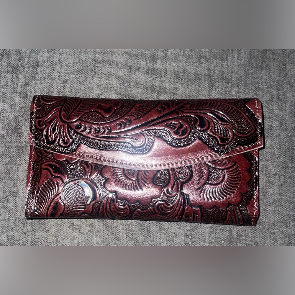 Embossed Genuine Leather Wallet